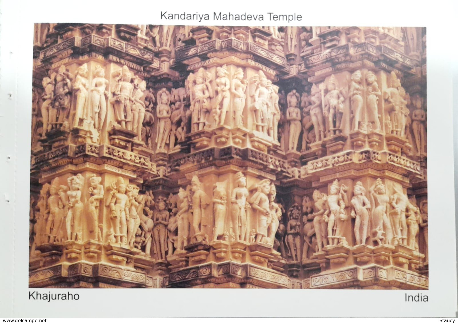 India Khajuraho Temples MONUMENTS - KANDARIYA MAHADEVA Temple Picture Post CARD New As Per Scan - Etnica & Cultura