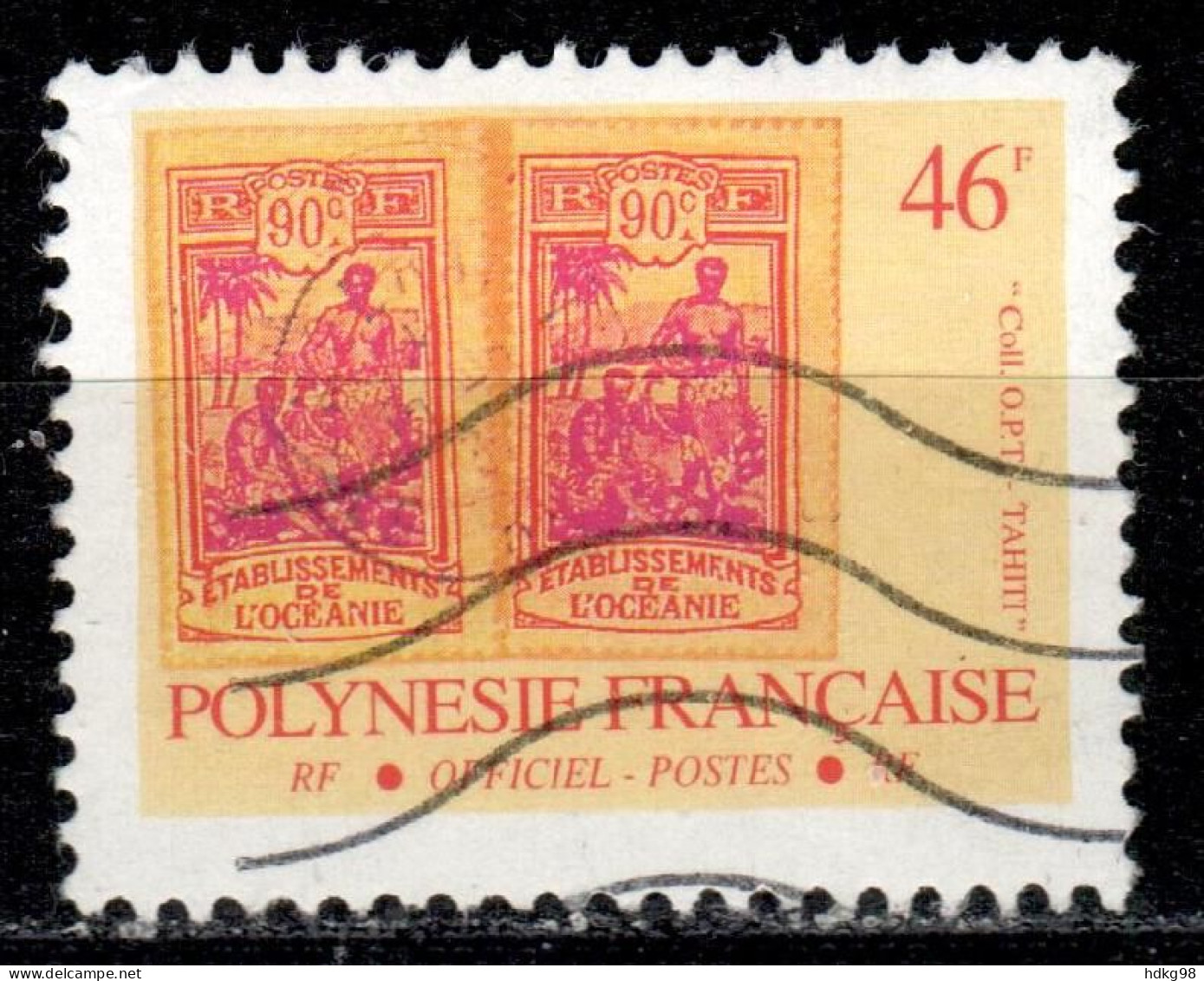 F P+ Polynesien 1993 Mi 22 A Briefmarken - Usados