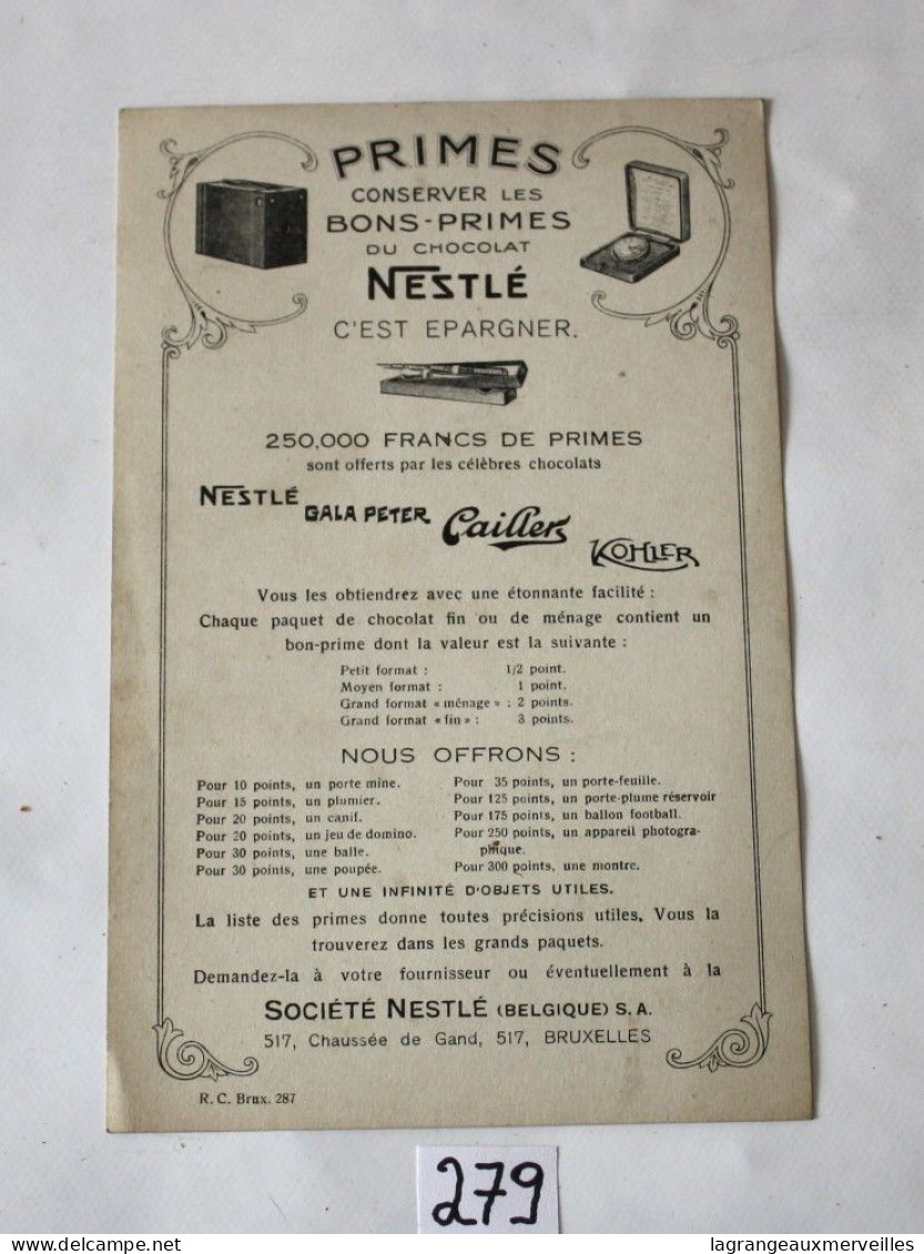 C279 Ancien Buvard - 1930 - Nestlé - Très RARE - Les Fables De Nestlé - La Cigale Et La Fourmi - N