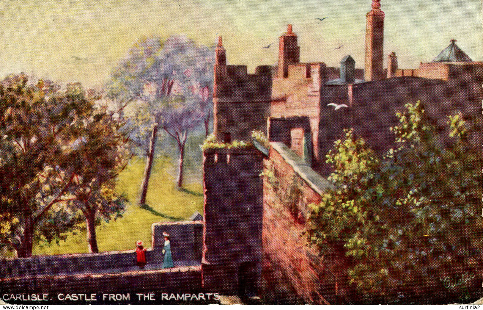 CUMBRIA - CARLISLE CASTLE FROM THE RAMPARTS 1907 - TUCKS Cu1423 - Carlisle