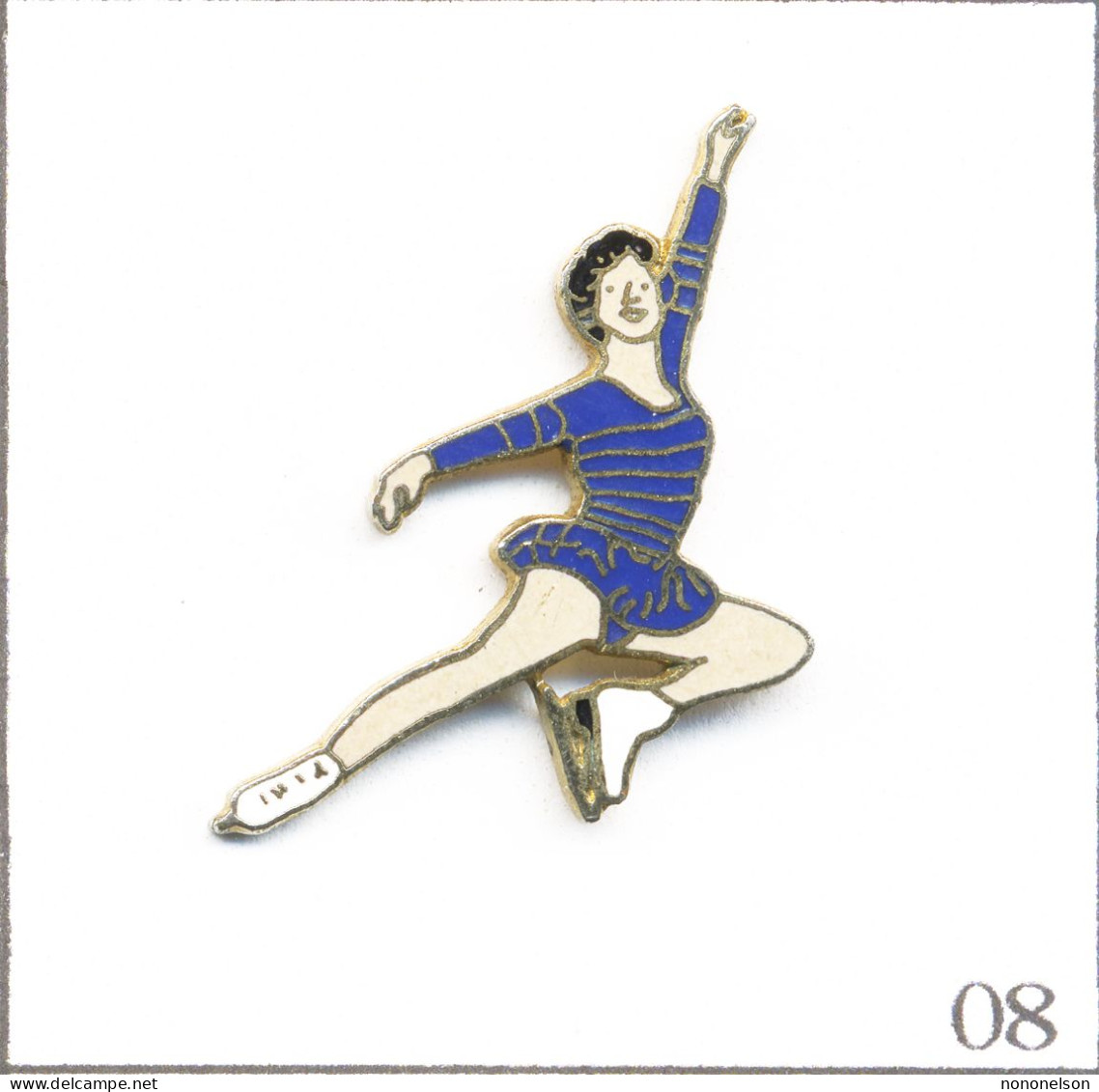 Pin's Sport - Patinage Artistique / Patineuse Tenue Bleue. Est. Pretty Things. EGF. T963-08 - Kunstschaatsen