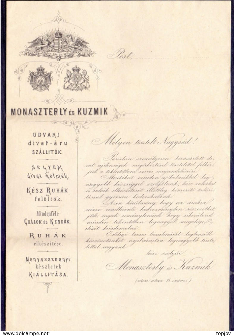 HUNGARY - JUGOSLAVIA - BANAT - LAZARFELD German Village - PEST To LAZAREVO - Commercial Letter With Memorandum - 1870 - Banat-Bacska