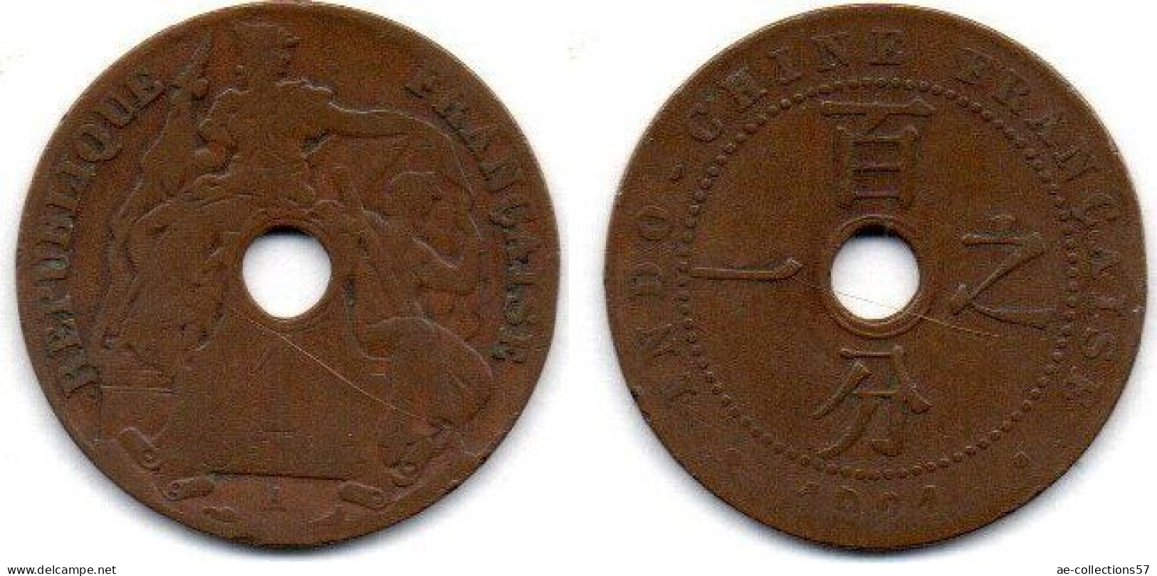 MA 23131  /  Indochine- Indochina 1 Cent 1921 A B+ - Französisch-Indochina