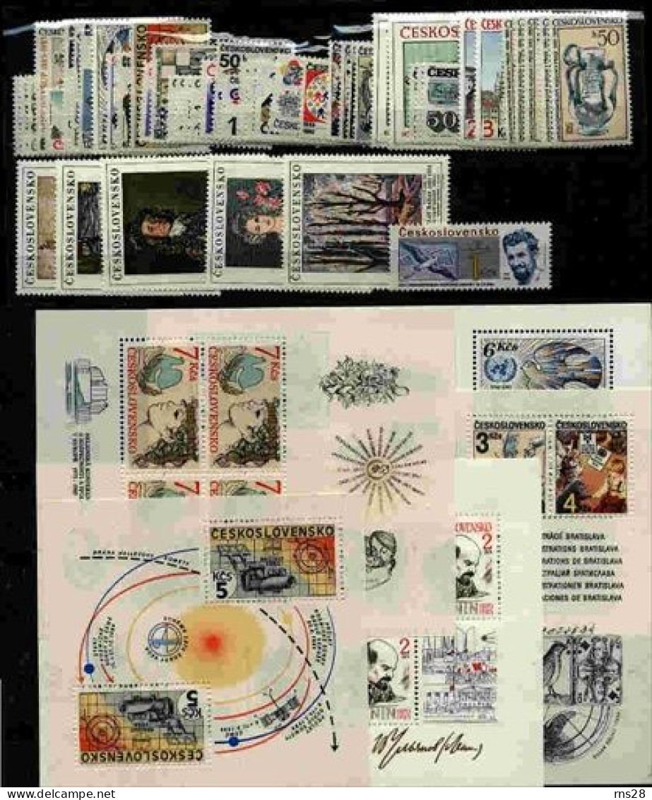 Czechoslovakie Annee Complete Neuf Sans Charnieres 1985 - Full Years