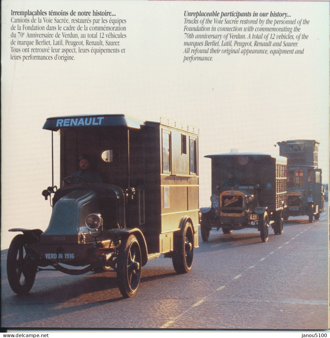 COLLECTION   TRANSPORT   CAMIONS BROCHURE   FONDATION BERLIET/  LYON  DEPUIS 1982. - Vrachtwagens