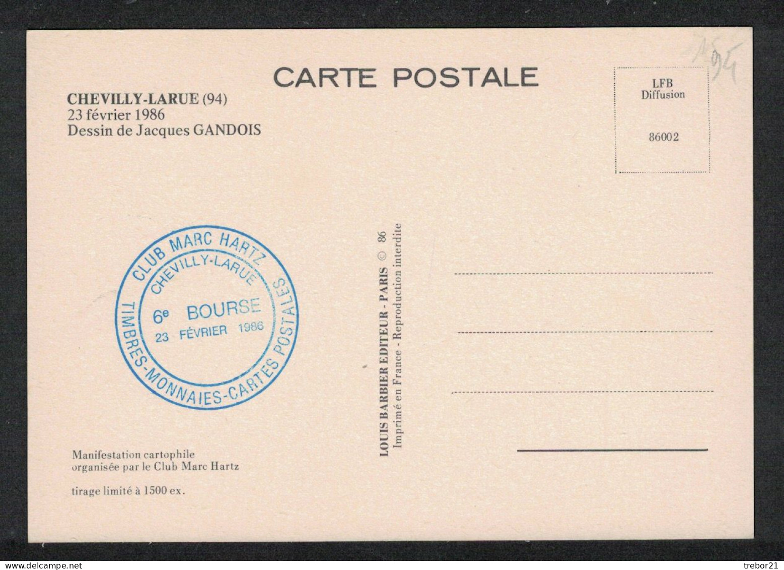 CHEVILLY LA RUE- Salon Cartes Postales 1986 - Le Diablie - Chevilly Larue