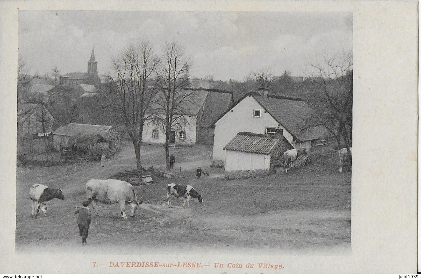 DAVERDISSE ..-- SCENE CHAMPETRE . Un Coin Du Village . Jeune Gardien De Vaches . - Daverdisse