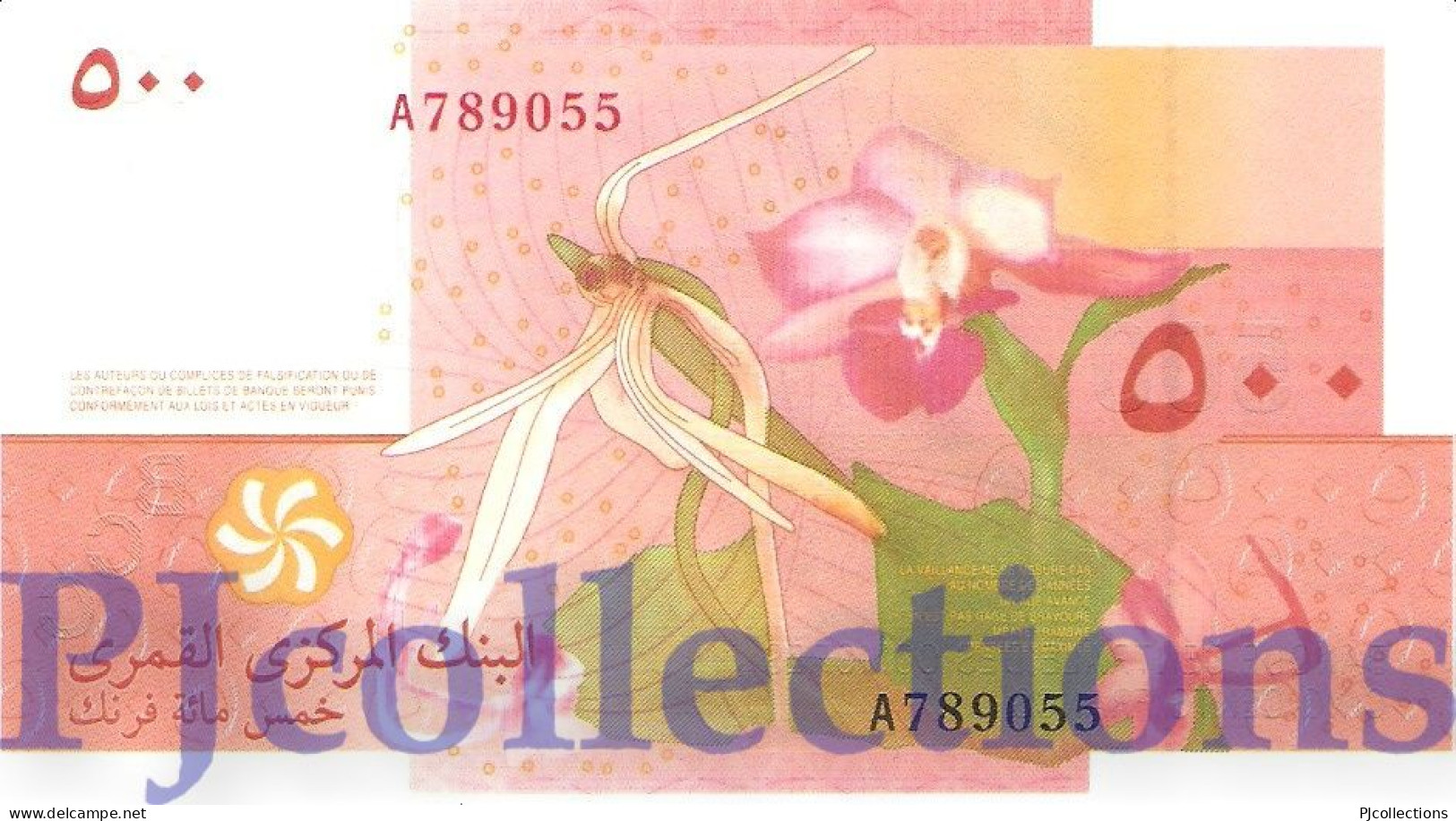 COMOROS 500 FRANCS 2005 PICK 15a UNC PREFIX "A" - Comores