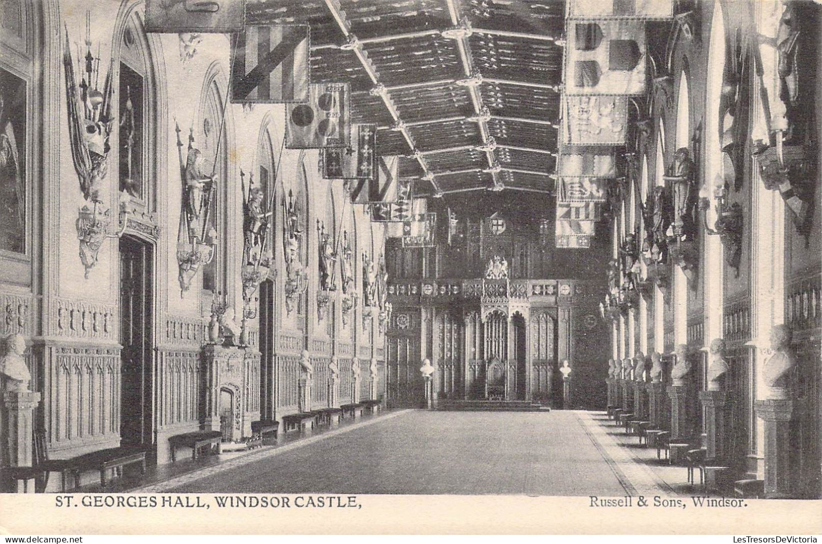 ANGLETERRE - Windsor Castle - St. Georges Hall - Carte Postale Ancienne - Windsor Castle