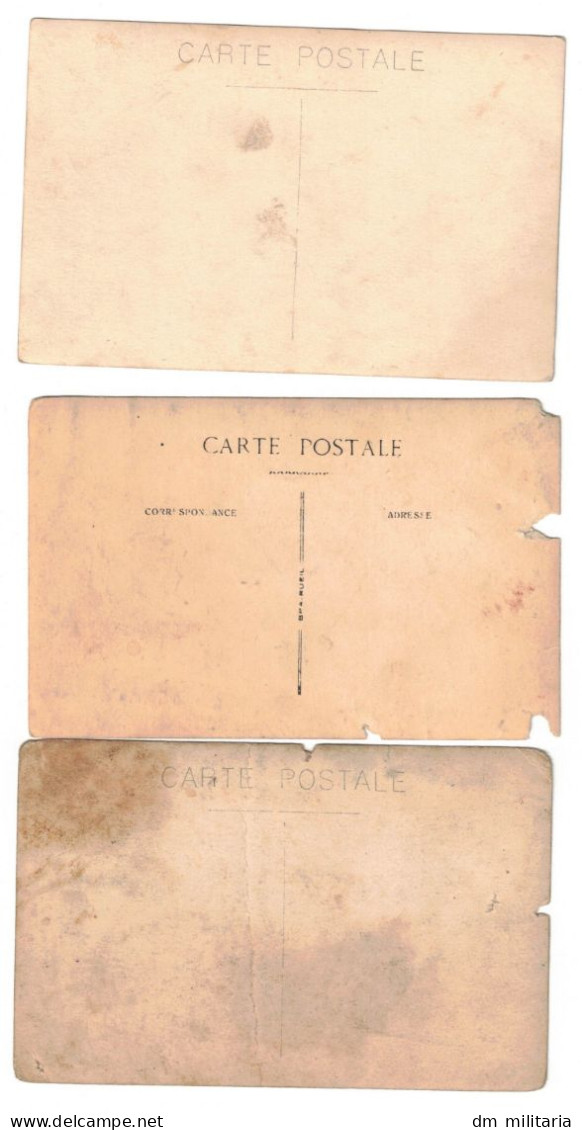 LOT 3 Cartes Photo : Constructions De Baraquements En Bois - Menuisiers Charpentiers - 57 Moselle - Lorraine - Collections & Lots