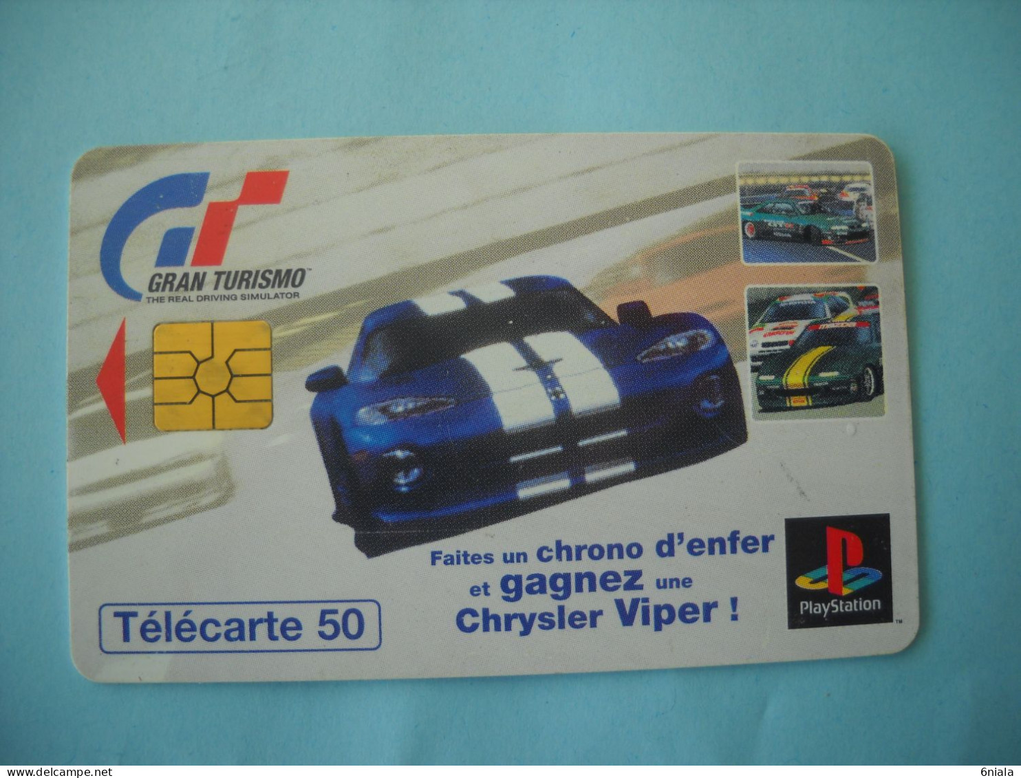 7609 Télécarte  Collection GRAN TURISMO Chrysler Viper Playstation   ( 2 Scans ) 50 U  Voiture - Voitures