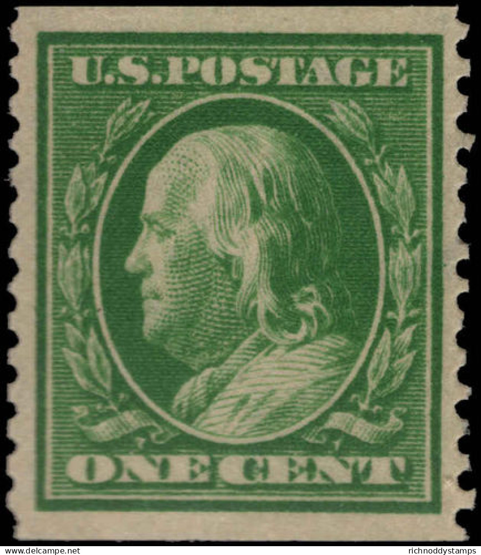 USA 1908-10 1c Green Imperf X Perf 12 Lightly Mounted Mint. - Nuevos