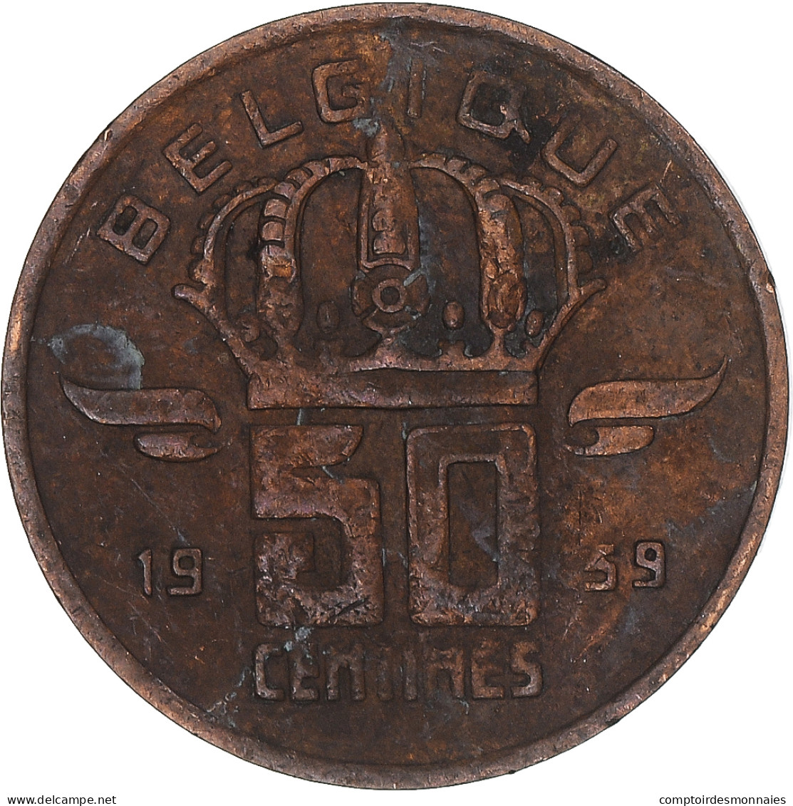 Monnaie, Belgique, 50 Centimes, 1959 - 50 Cent