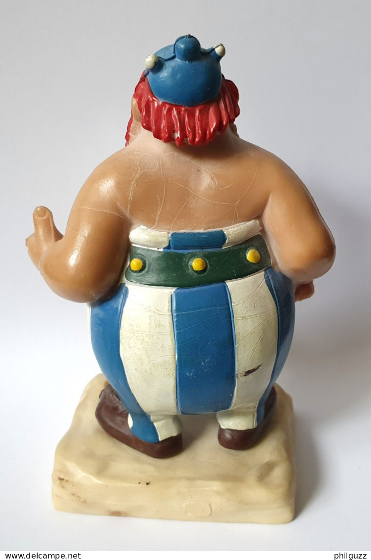 FIGURINE HEIMOG 1982 PAPERMATE ASTERIX - OBELIX Socle Pierre PORTE STYLO (4) - Astérix & Obélix