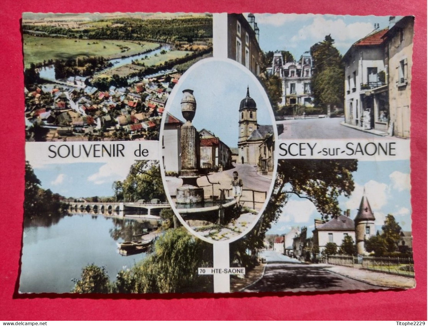 70 - SCEY SUR SAONE - Multivues: Vue Générale, Le Grand Pont, Le Quartier De La Poste, Rue Armand Paulmard, La Fontaine - Scey-sur-Saône-et-Saint-Albin