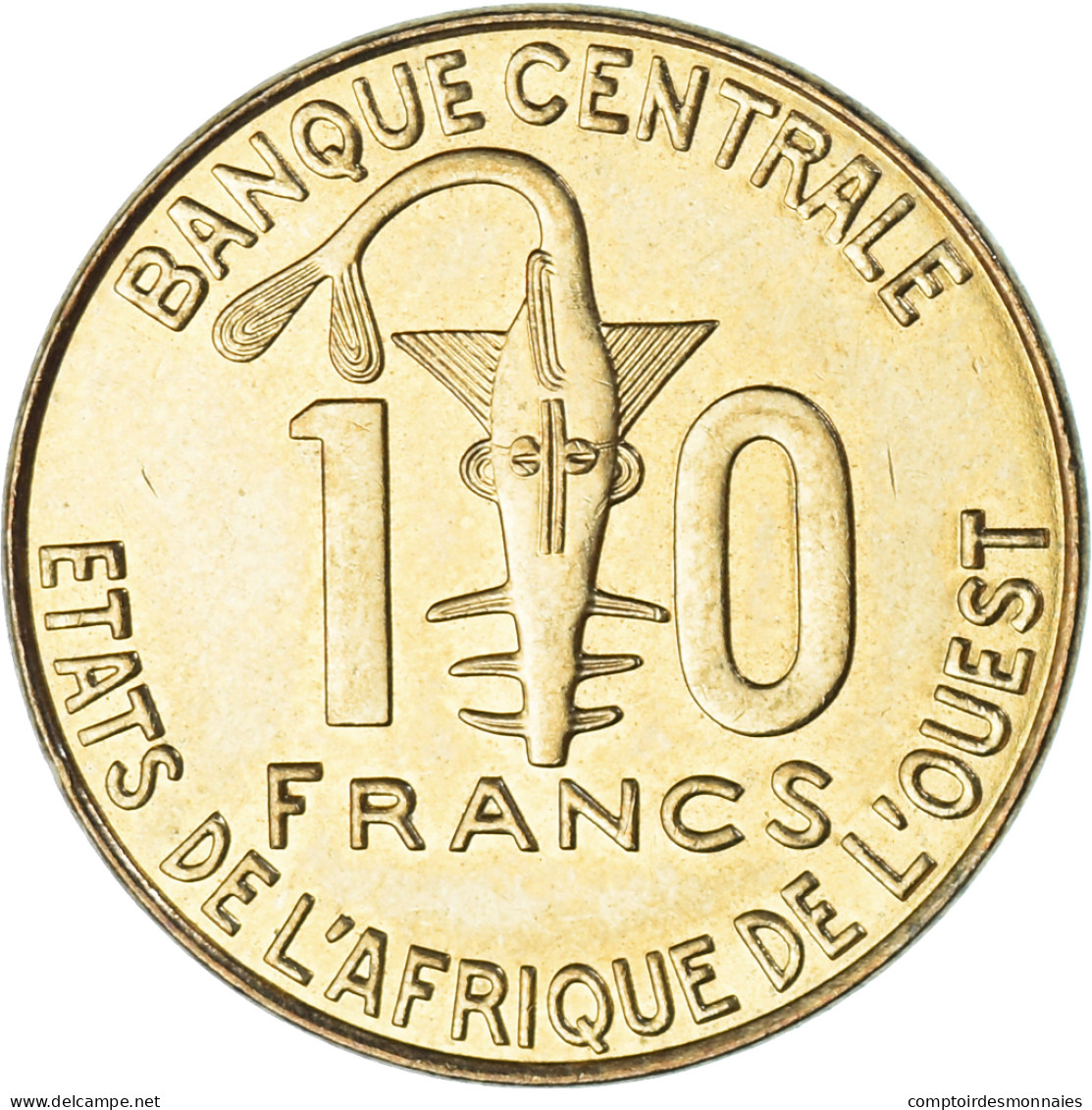 Monnaie, Communauté économique Des États De L'Afrique De L'Ouest, 10 Francs - Centrafricaine (République)