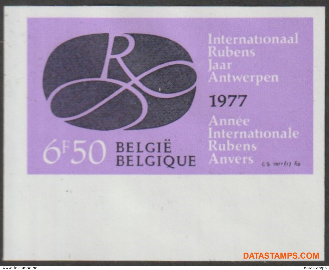 België 1977 - Mi:1890, Yv:1833, OBP:1838, Stamp - □ - Rubensjaar  - 1961-1980