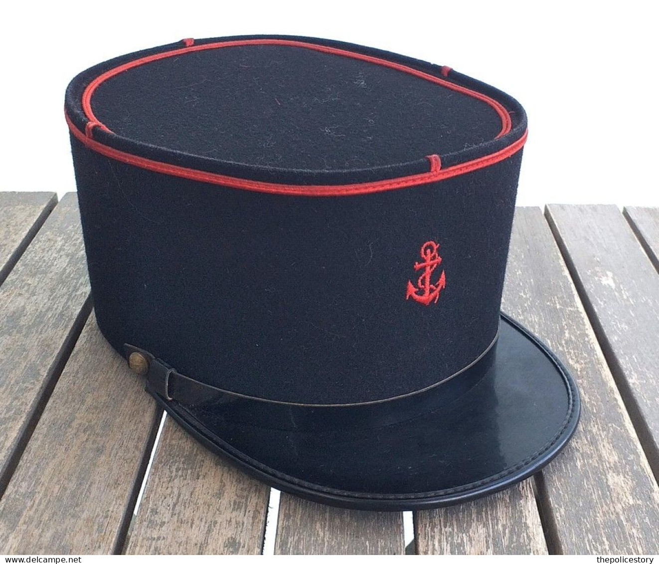 Kepi Vintage Francese Soldato Truppe Di Marina Originale  Tg. 56 Ca. - Helme & Hauben