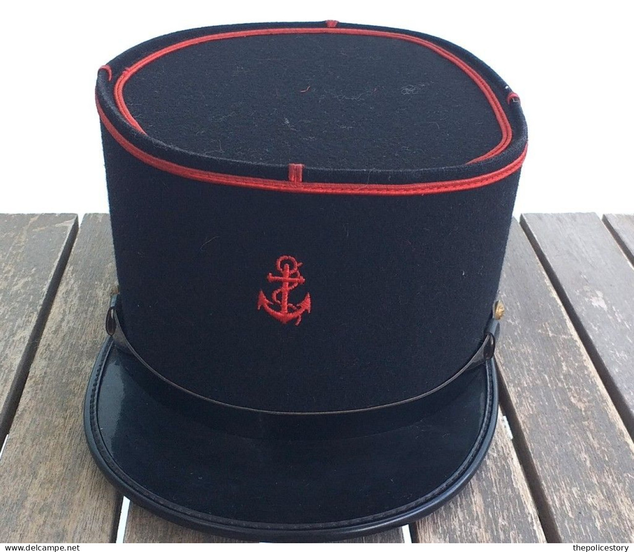 Kepi vintage francese soldato Truppe di Marina originale  tg. 56 ca.