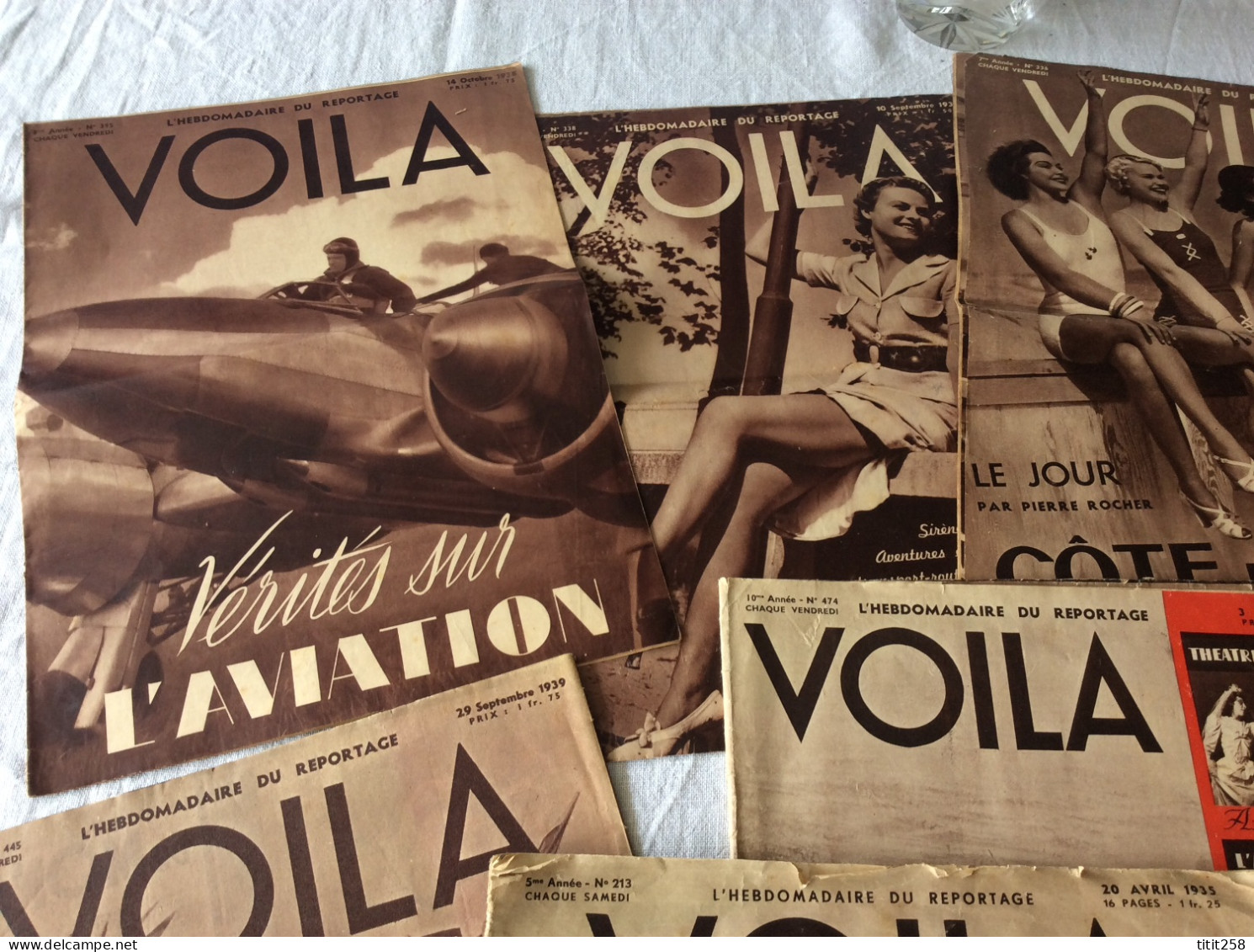 Lot  . VOILA / VOIR . Aviation Nu Cirque Médrano Charlot Automobile Côte D'azur  ETC 1935 37 38 39 40 - General Issues