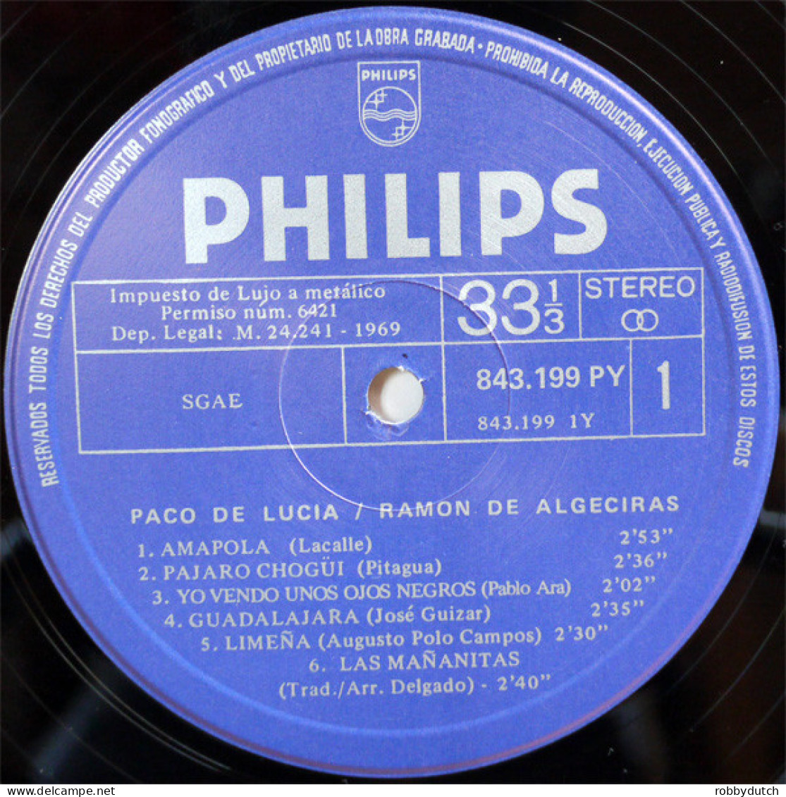 * LP *  PACO DE LUCIA Y RAMON DE ALGECIRAS - EN HISPANOAMERICA (Spain 1969 EX!!) - Instrumental