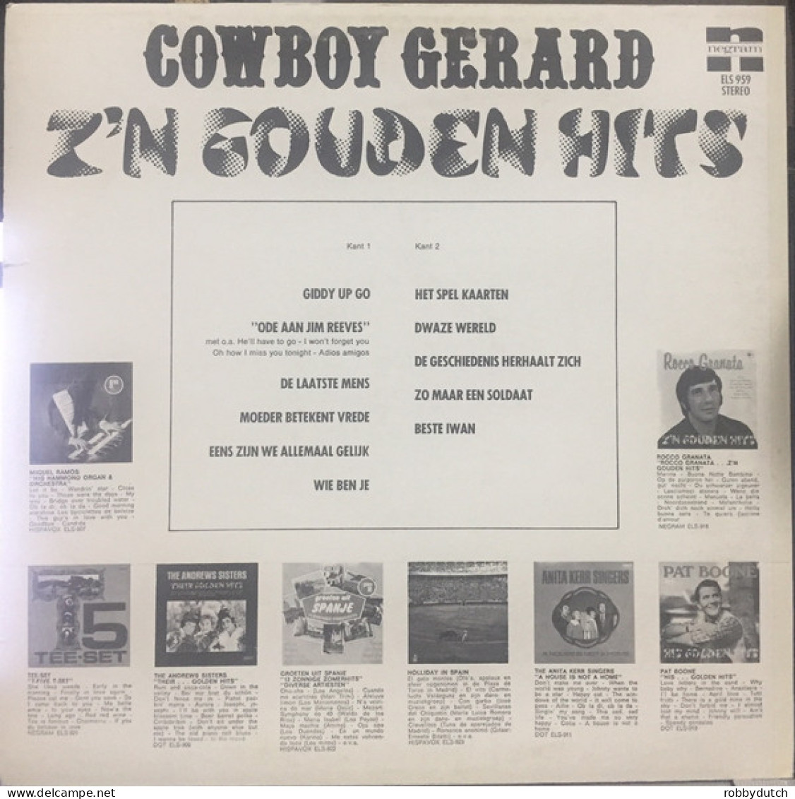 * LP *  COWBOY GERARD - Z'N GOUDEN HITS (Holland 1972 EX) - Sonstige - Niederländische Musik