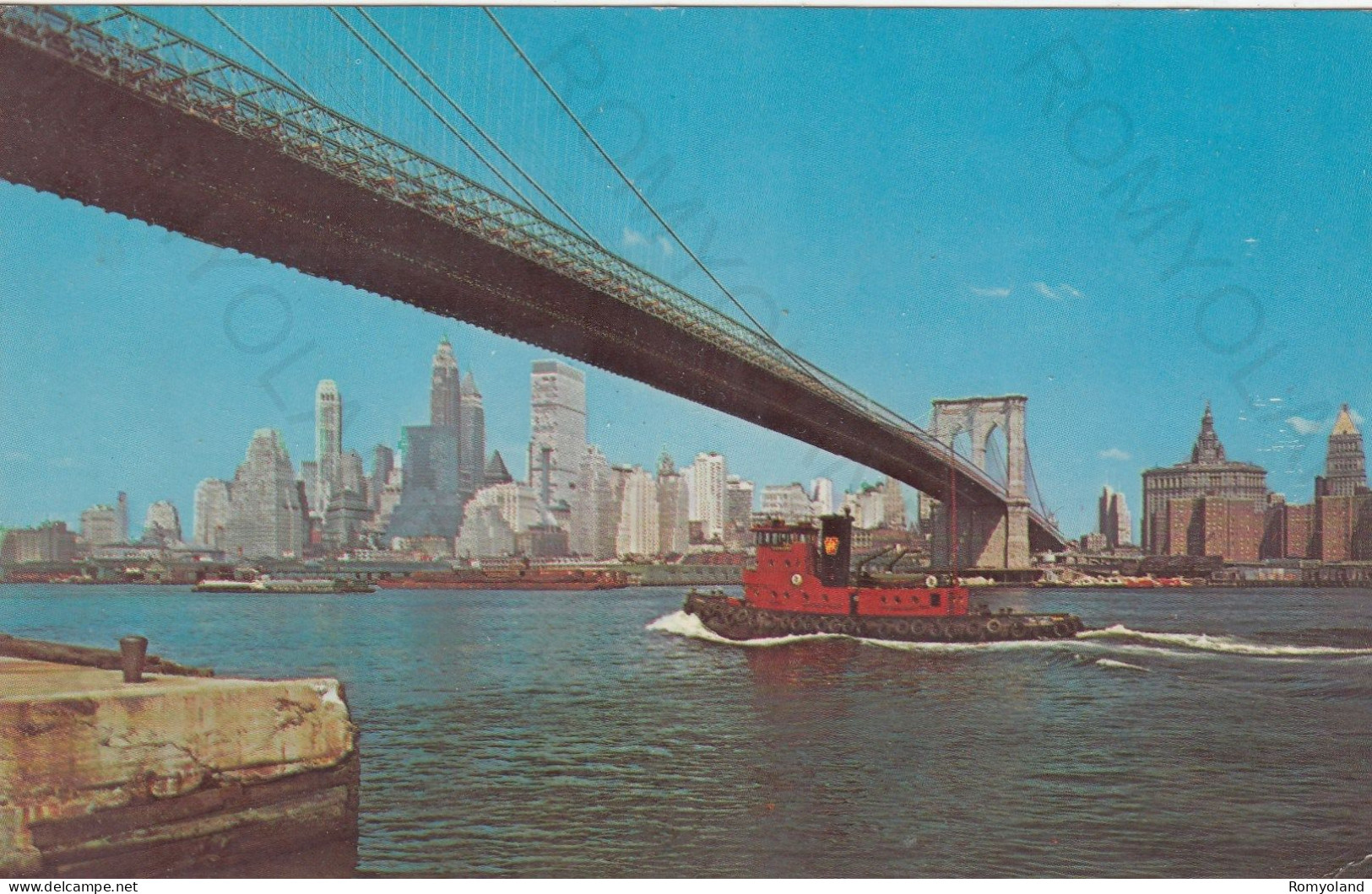 CARTOLINA  BROOKLYN BRIDGE,NEW YORK CITY,NEW YORK,STATI UNITI-VIAGGIATA 1967 - Ponti E Gallerie