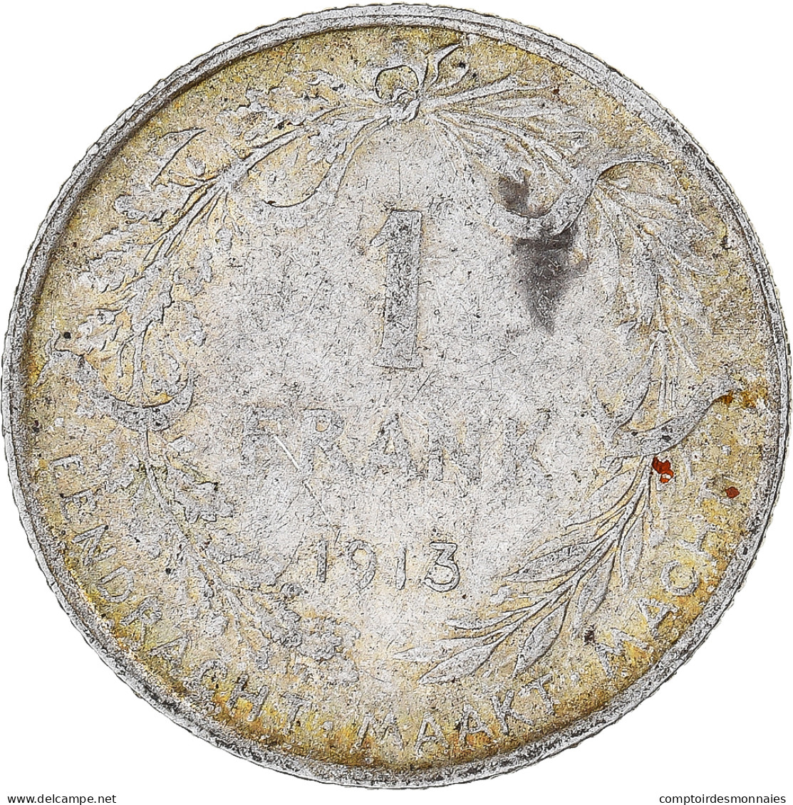 Monnaie, Belgique, Franc, 1913, TTB, Argent, KM:73.1 - 1 Franc