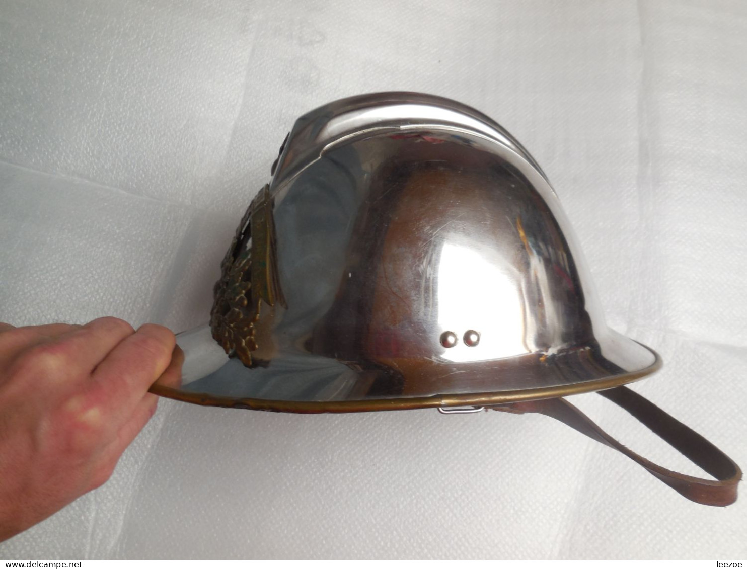 CASQUE SAPEURS POMPIERS COMMUNE DE MORTAGNE DU NORD (modèle 33?), rare..REF2C.35