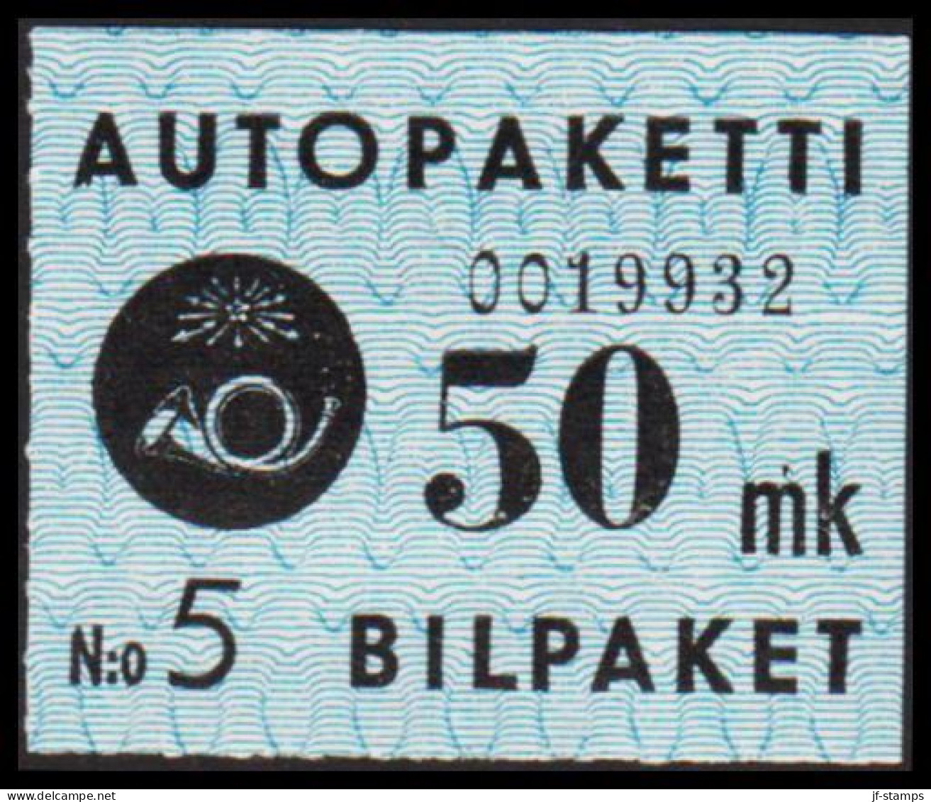 1949-1950. Rose And Triangels. 50 Mk Blue & Black. Never Hinged. (Michel 4) - JF534370 - Colis Par Autobus