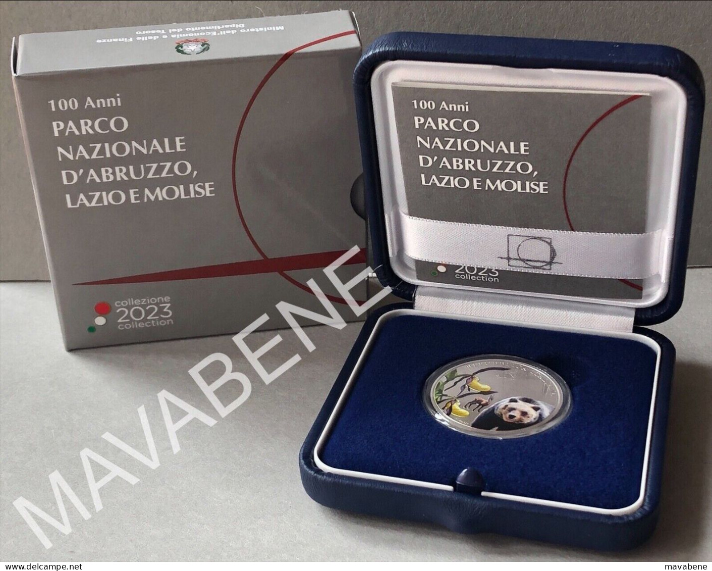 ITALIA 2023 PARCO NAZIONALE ABRUZZO LAZIO MOLISE MONETA 5 EURO ARGENTO COLORATA - Commemorative