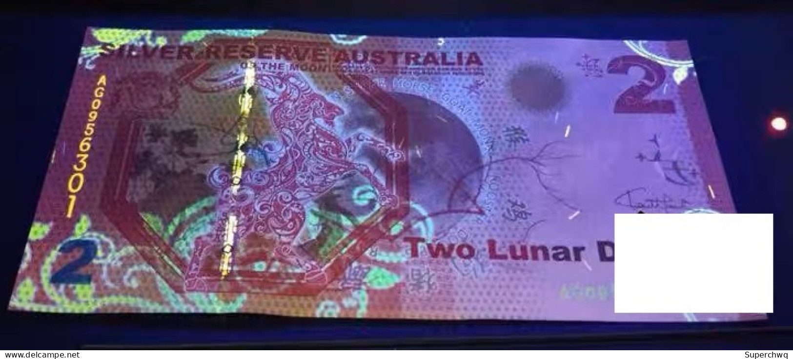2016 Australian 2 Dollar Monkey Moon Silver Commemorative Banknote With Booklet，UNC - Lots & Serien
