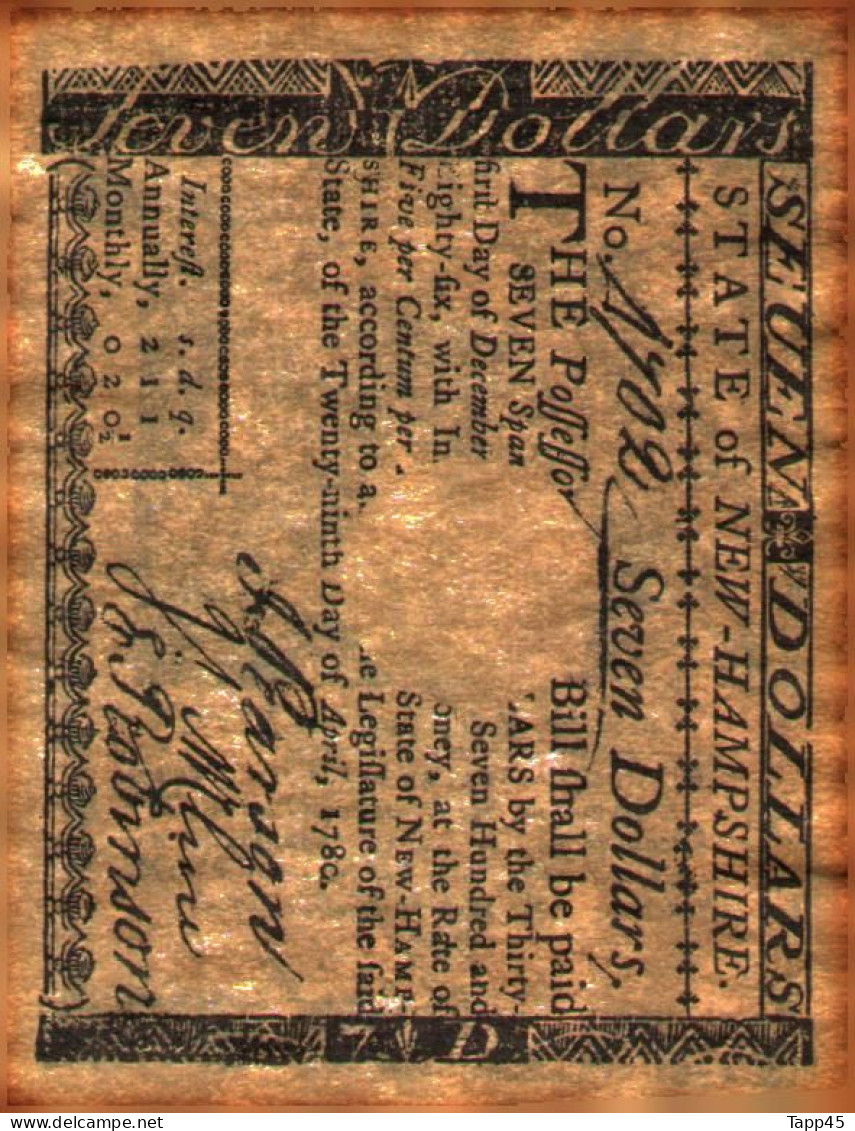 Surprenant Lot de 14 billets état d'Amérique fondé en 1776 (peut être des copies mais anciennes vue le papier) Réf:C03