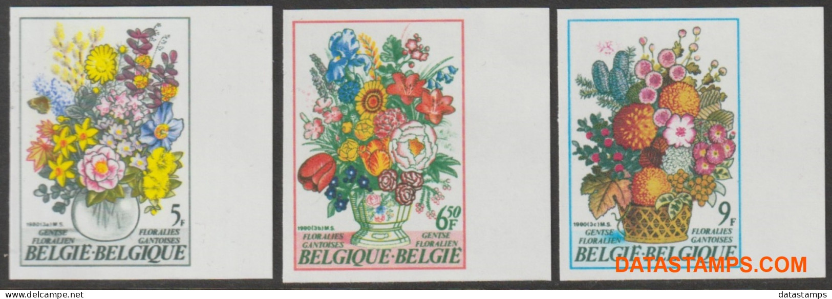 België 1980 - Mi:2017/2019, Yv:1965/1967, OBP:1966/1968, Stamp - □ - Gentse Floralien VI  - 1961-1980