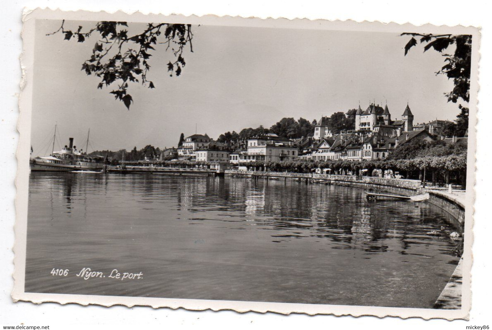 Suisse--NYON--1955--Le Port  --timbre, Cachet , Griffes - Nyon