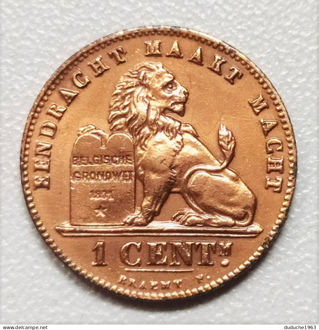 Belgique - 1 Centime 1899 Néerlandais (Surfrappe) - 1 Cent