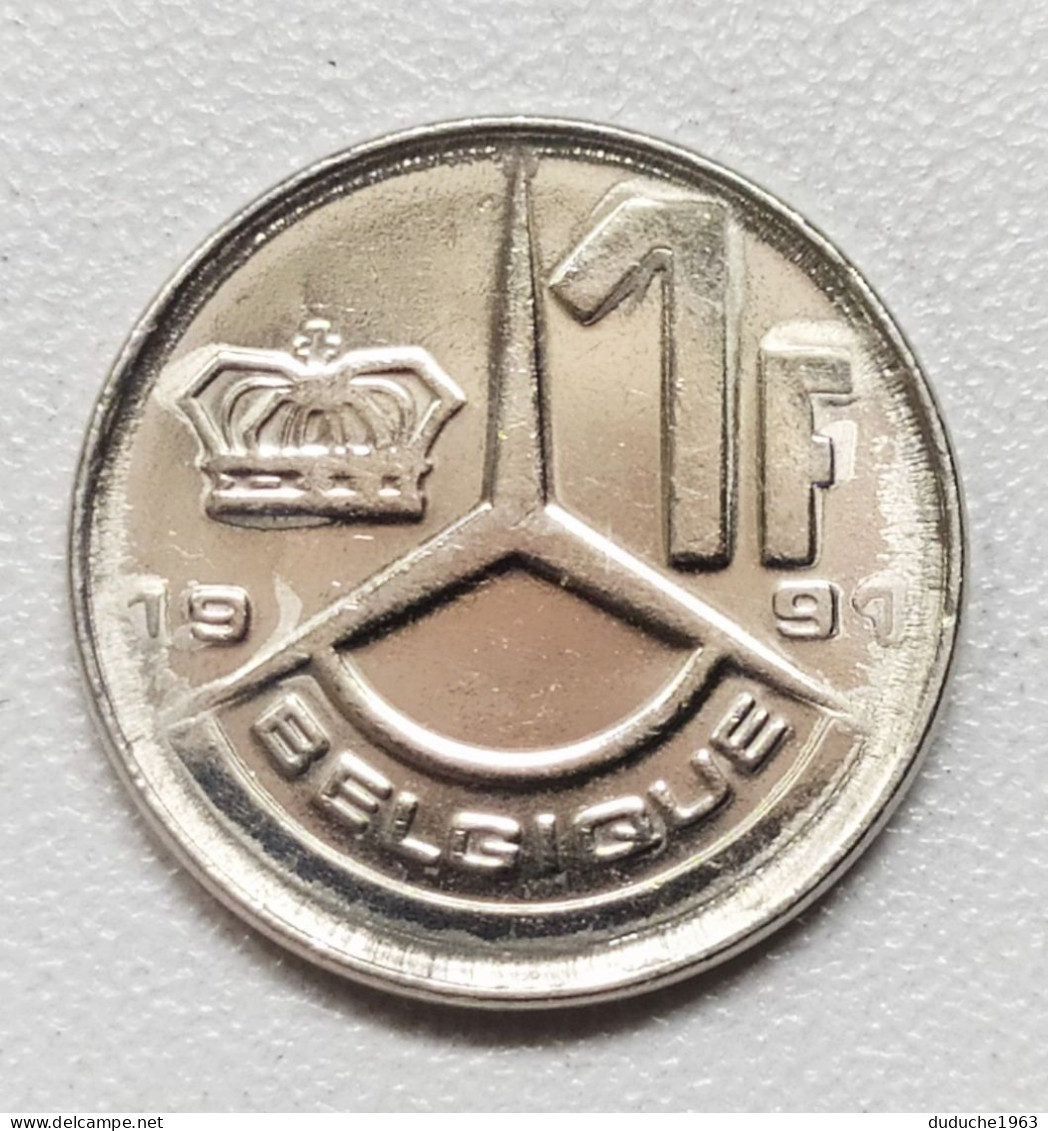 Belgique - 1 Franc 1991 (Fauté) - Neuve - 1 Frank