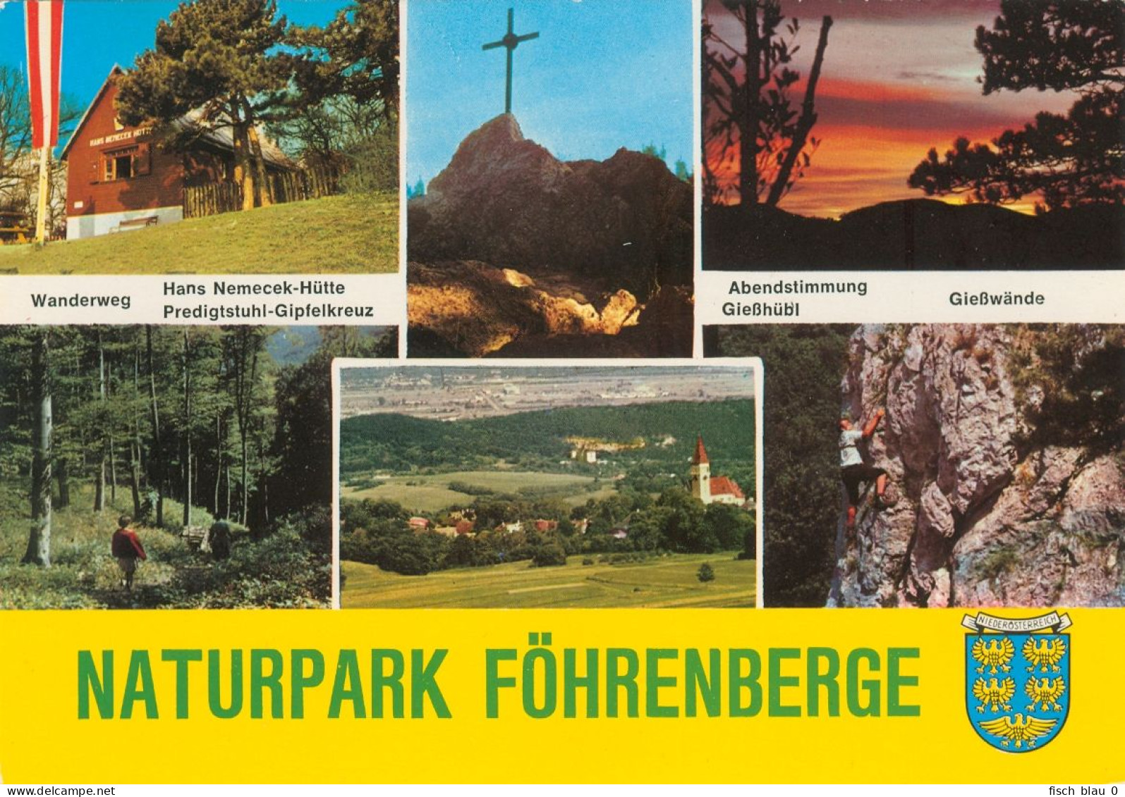 AK Schutzhütte Hans-Nemecek-Hütte Hinterbrühl Gießhübl Predigtstuhl Gipfelkreuz Naturpark Föhrenberge Wienerwald NÖ - Mödling