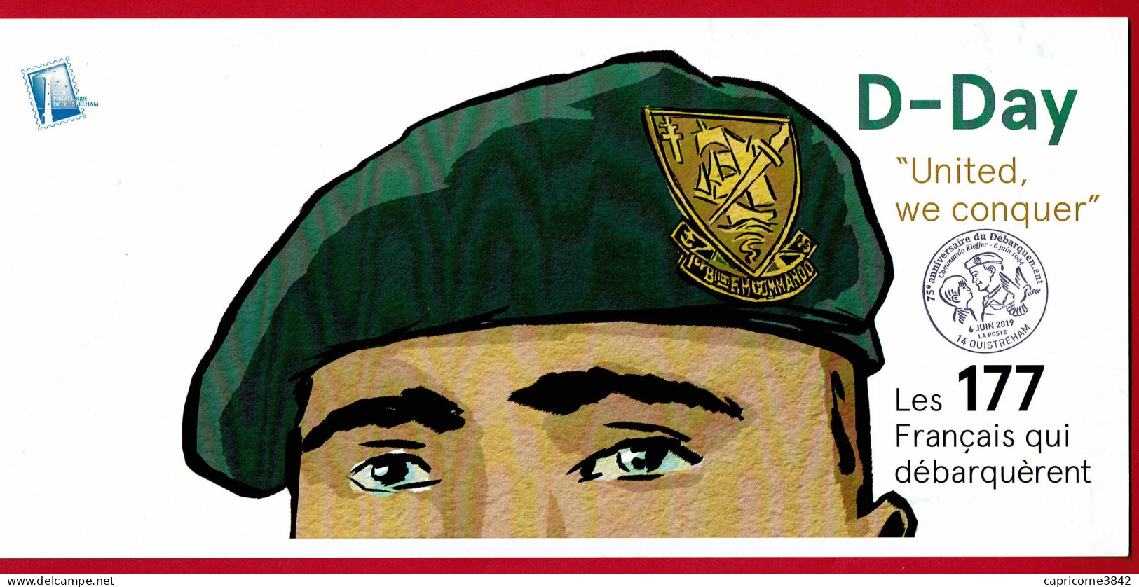  Collector De 4 Tp - Le Commando Kieffer à OUISTREHAM - Emis à Ouistreham Pour 75eme Anniv. Du Débarquement - - Covers & Documents