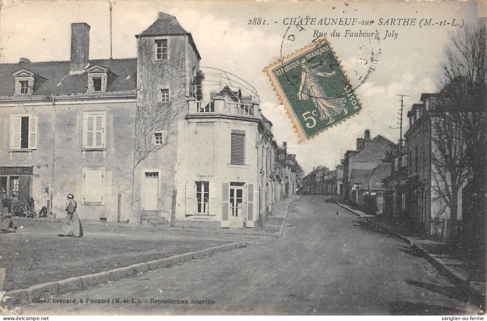 CPA 49 CHATEAUNEUF SUR SARTHE RUE DU FAUBOURG JOLY - Other & Unclassified