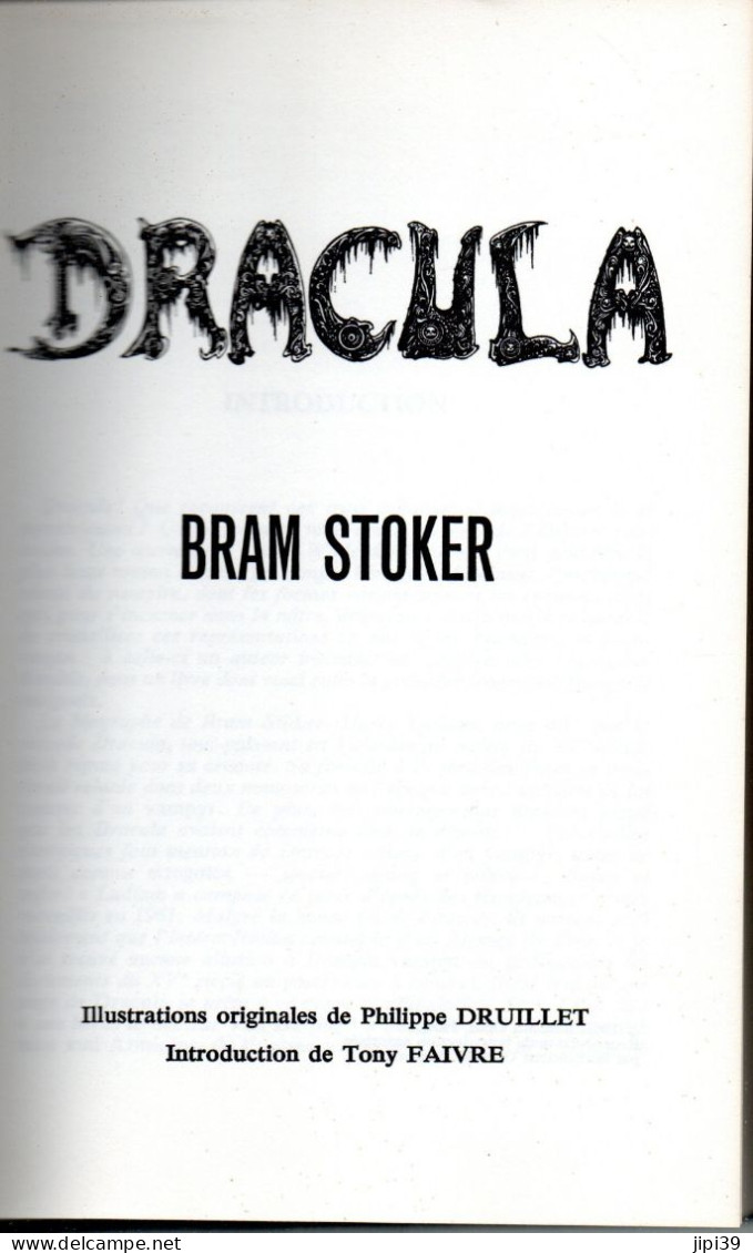 PORT OFFERT  :  DRACULA De Bram Stoker Editions OPTA 1968 Illustration De Philippe DRUILLET , Exemplaire N°3005 - Opta