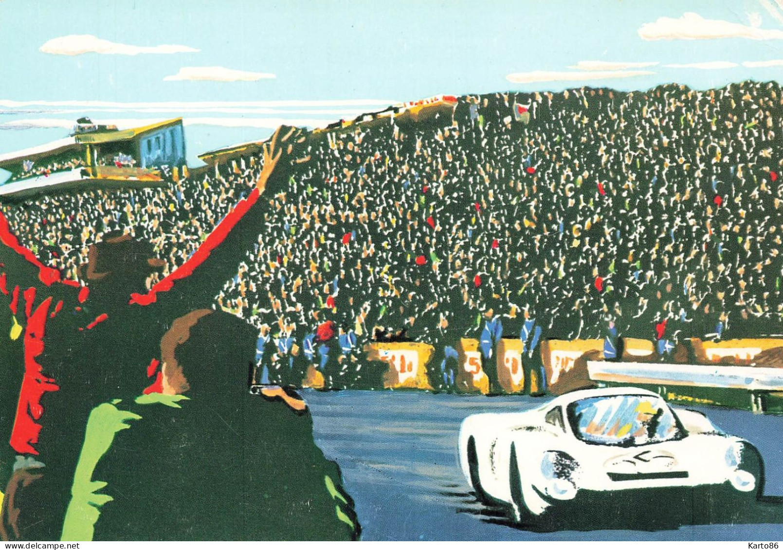 24heures Du Mans 1971 + CACHET * CP Illustrateur * Course Automobile * Pilotes Voitures - Le Mans