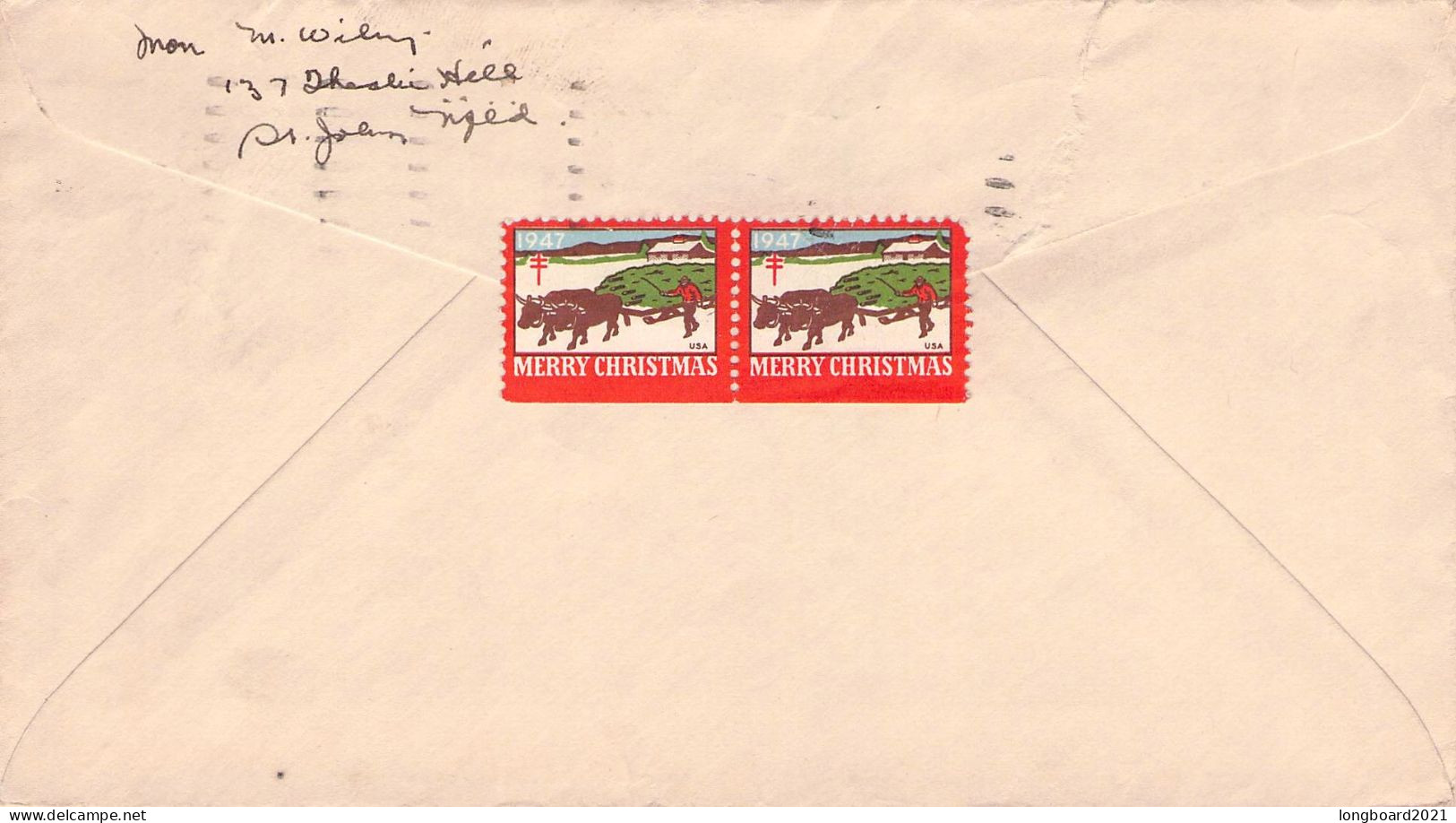 NEW FOUNDLAND - AIRMAIL 1947 ST. JOHNS > OHIO / *322 - 1908-1947