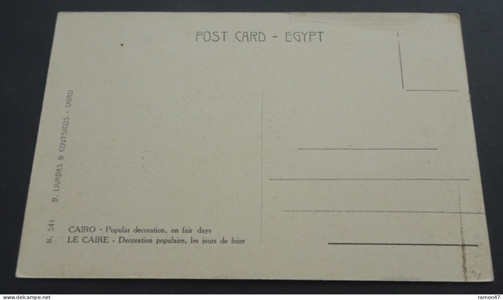 Cairo - Popular Decoration, On Fair Days - B. Livadas & Coutsicos, Cairo - # 541 - Pirámides