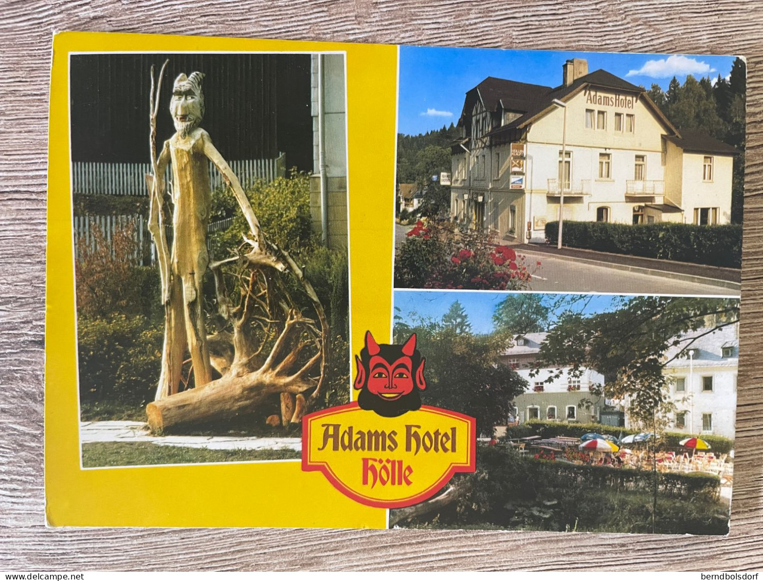 Ansichtskarte, Adams Hotel Hölle, Höllental Frankenwald, Gelaufen - Naila