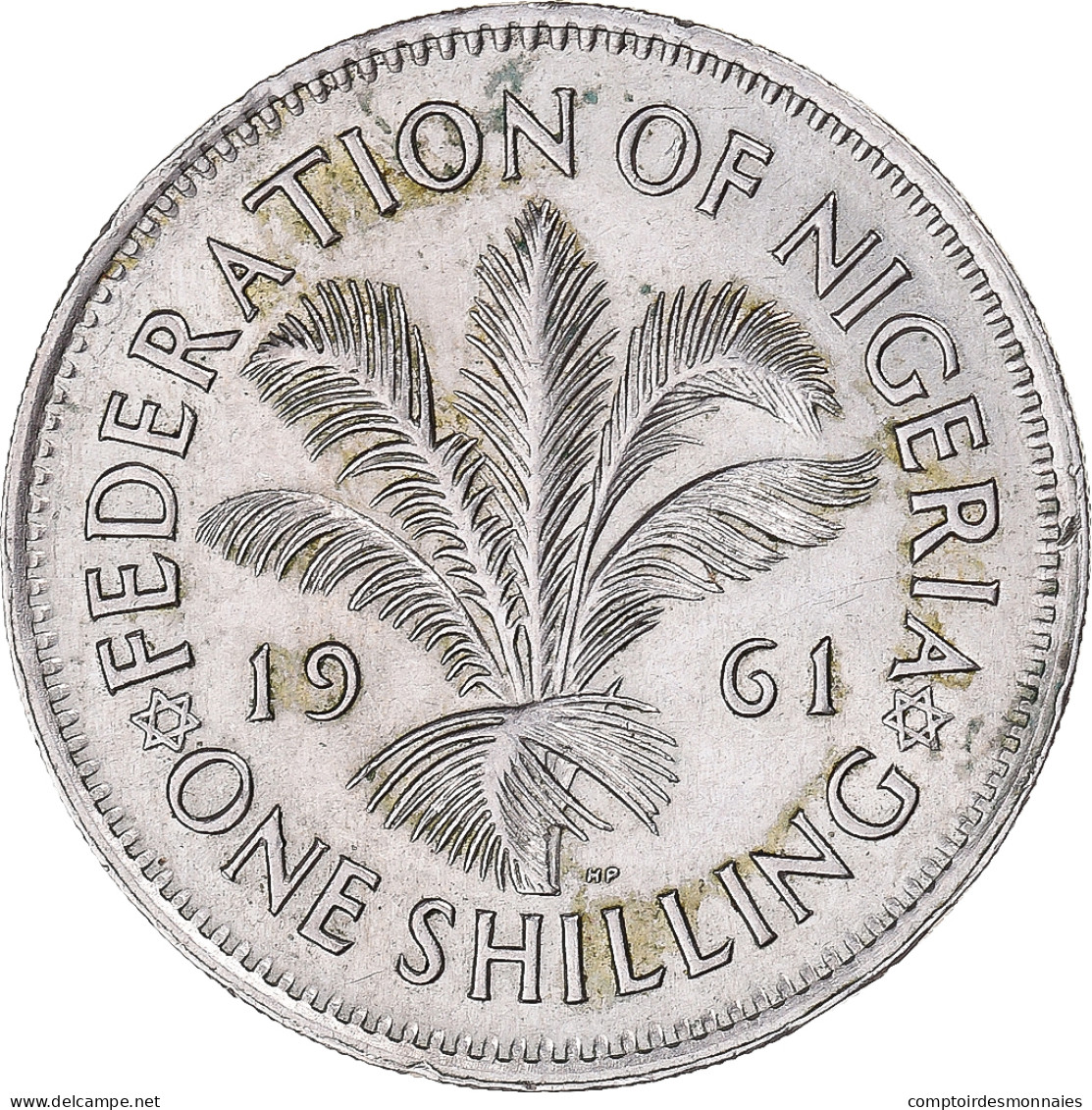 Monnaie, Nigéria, Elizabeth II, Shilling, 1961, TTB, Cupro-nickel, KM:5 - Nigeria