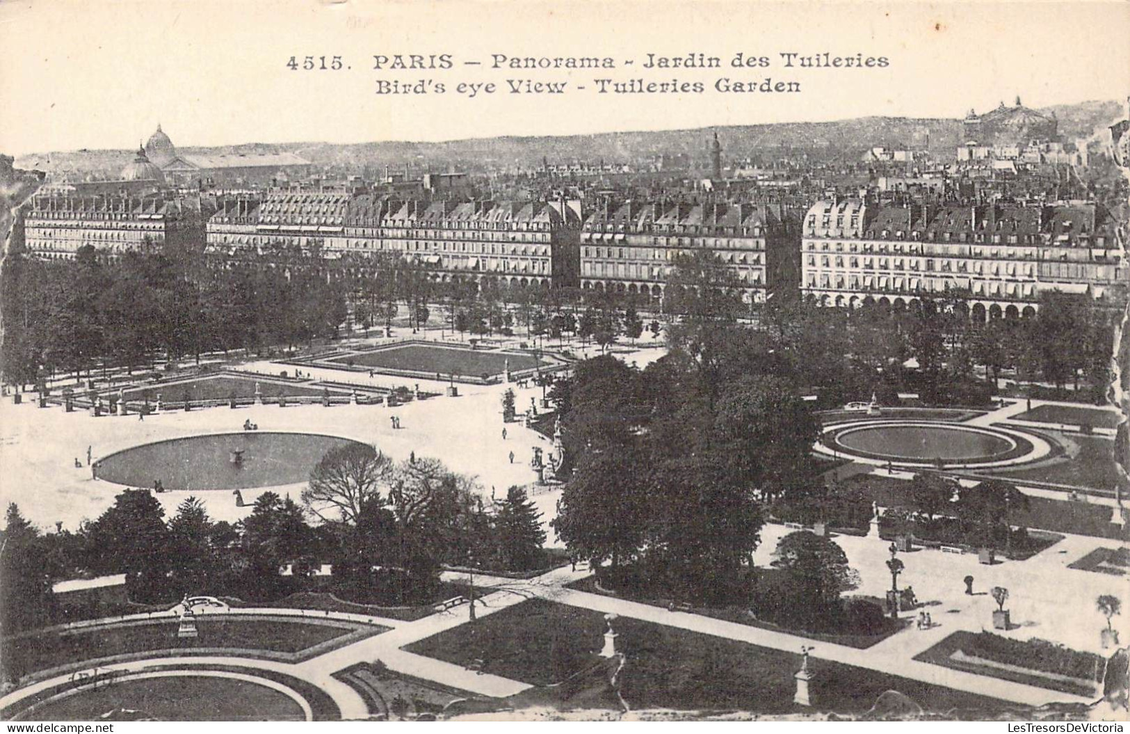 FRANCE - 75 - Paris - Panorama - Jardin Des Tuileries - Carte Postale Ancienne - Parcs, Jardins