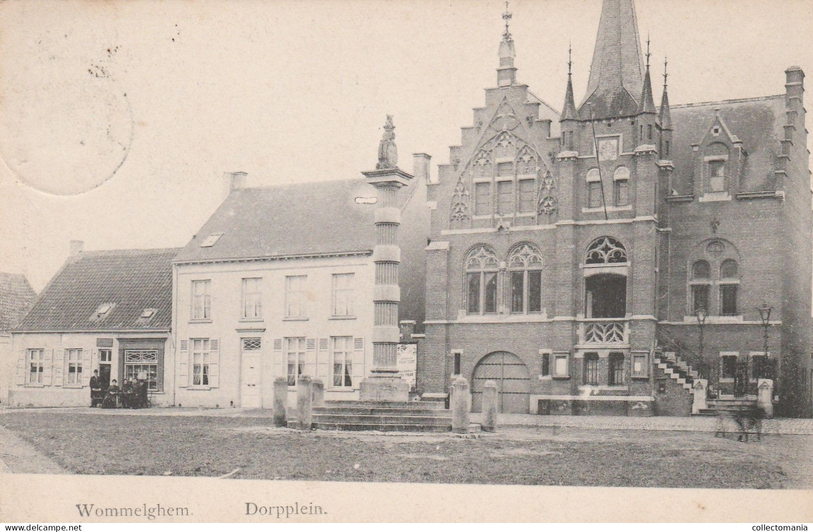 2 Oude Postkaarten Wommelghem   Wommelgem Dorpplein  Kerk  1906 1911 - Wommelgem