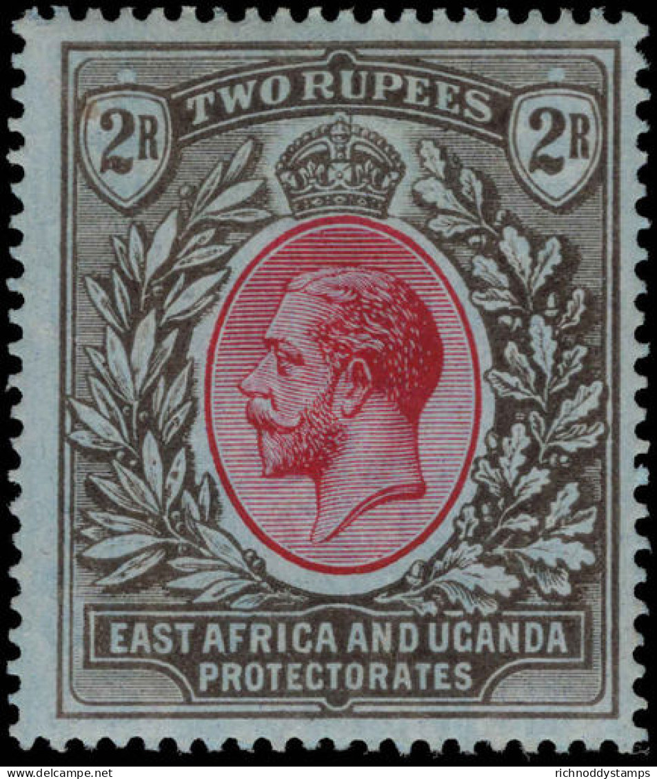 British East Africa 1912-21 2r Red And Black On Blue Mult Crown CA Lightly Mounted Mint. - British East Africa