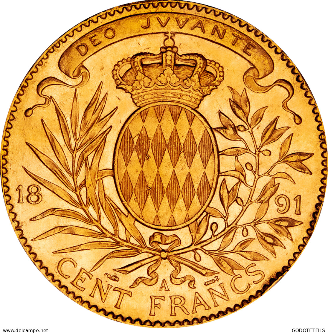 Monaco - 100 Francs Or Albert 1er 1891 Paris - 1819-1922 Honoré V, Charles III, Albert I